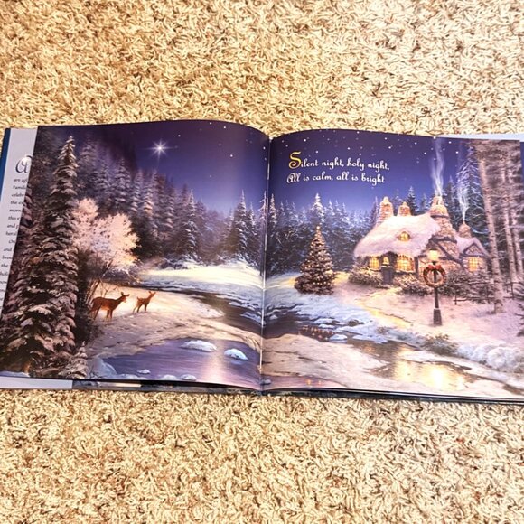 Children's Christmas Picture Books Lot of 3 Silent Night Thomas Kinkade CD Gift - Picture 5 of 16